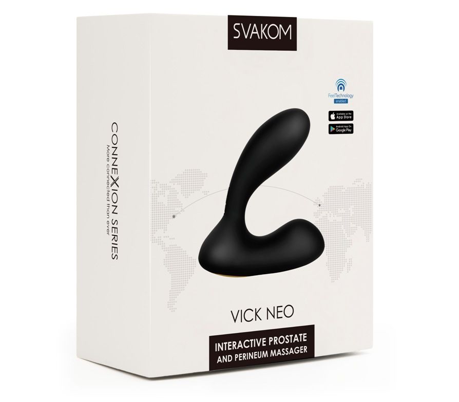 SVAKOM - Vick Neo Interactive Prostate Vibrator - Black photo-17