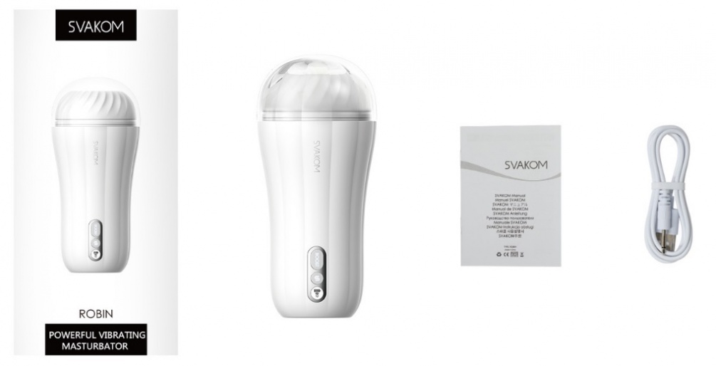 SVAKOM - Robin Stroking Masturbator - White photo-12