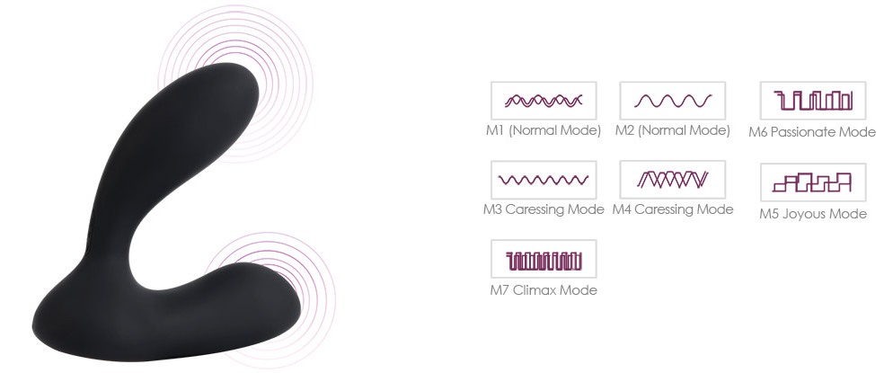 SVAKOM - Vick Remote Control Prostate Perineum Vibrator - Black photo-5