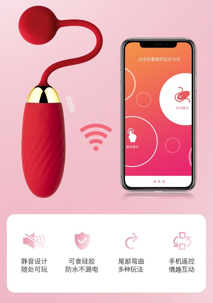 SVAKOM - Ella APP Egg Vibrator- Red photo-12