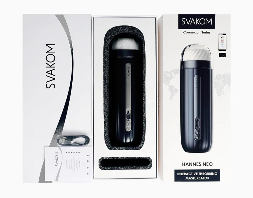 SVAKOM - Hannes Neo Interactive Throbbing Masturbator - Dark Blue photo-8