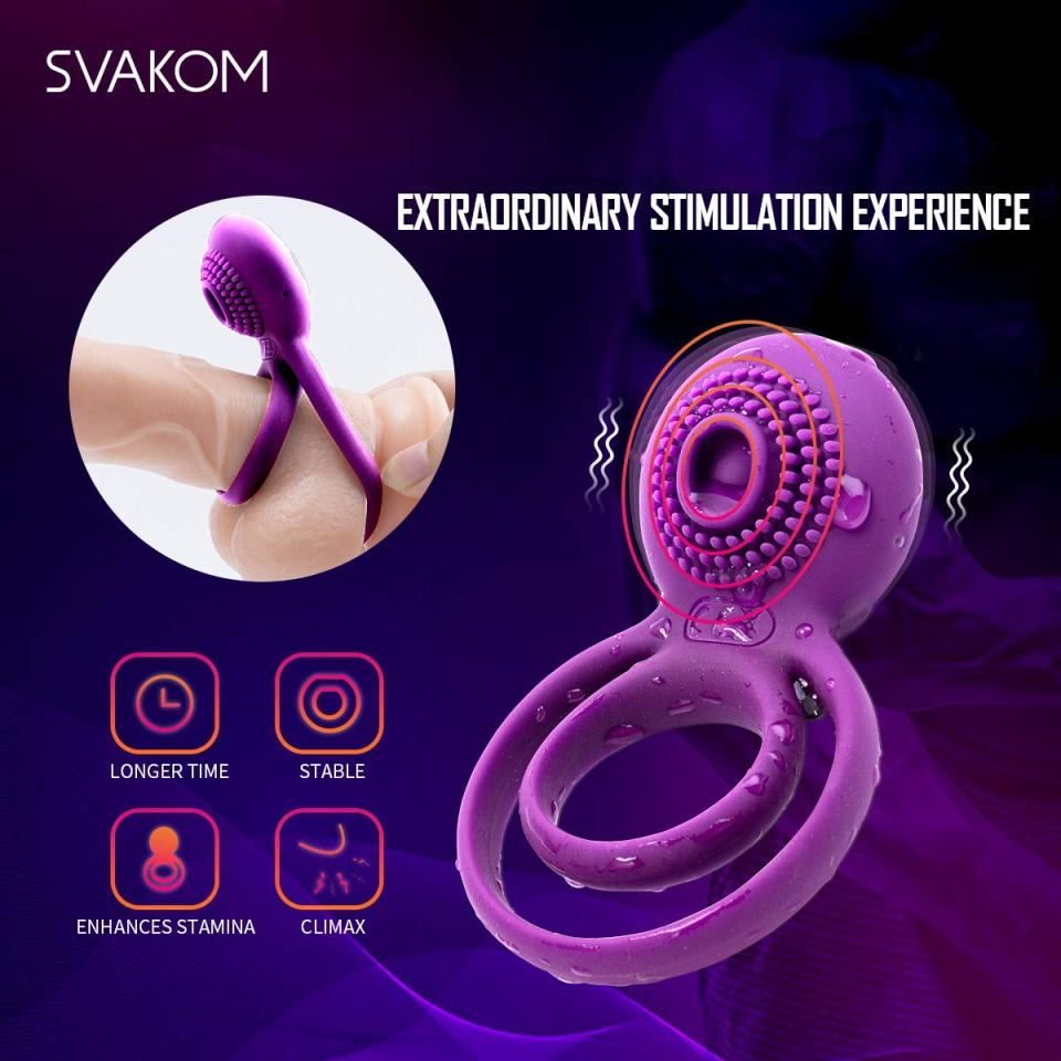 SVAKOM - Tammy Double Vibro Ring - Violet photo-10