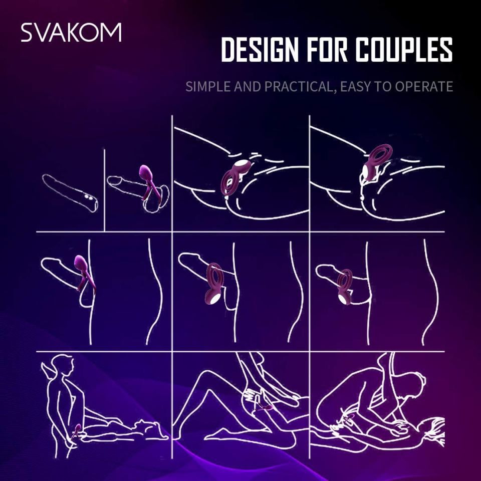 SVAKOM - Tammy Double Vibro Ring - Violet photo-13