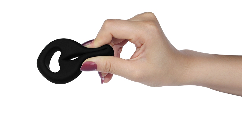 Lovetoy - Ultra Soft Double Cock Ring - Black photo-2