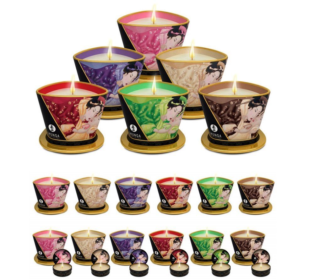 Shunga - Romance Massage Candle Sparkling Strawberry Wine - 30ml photo-5