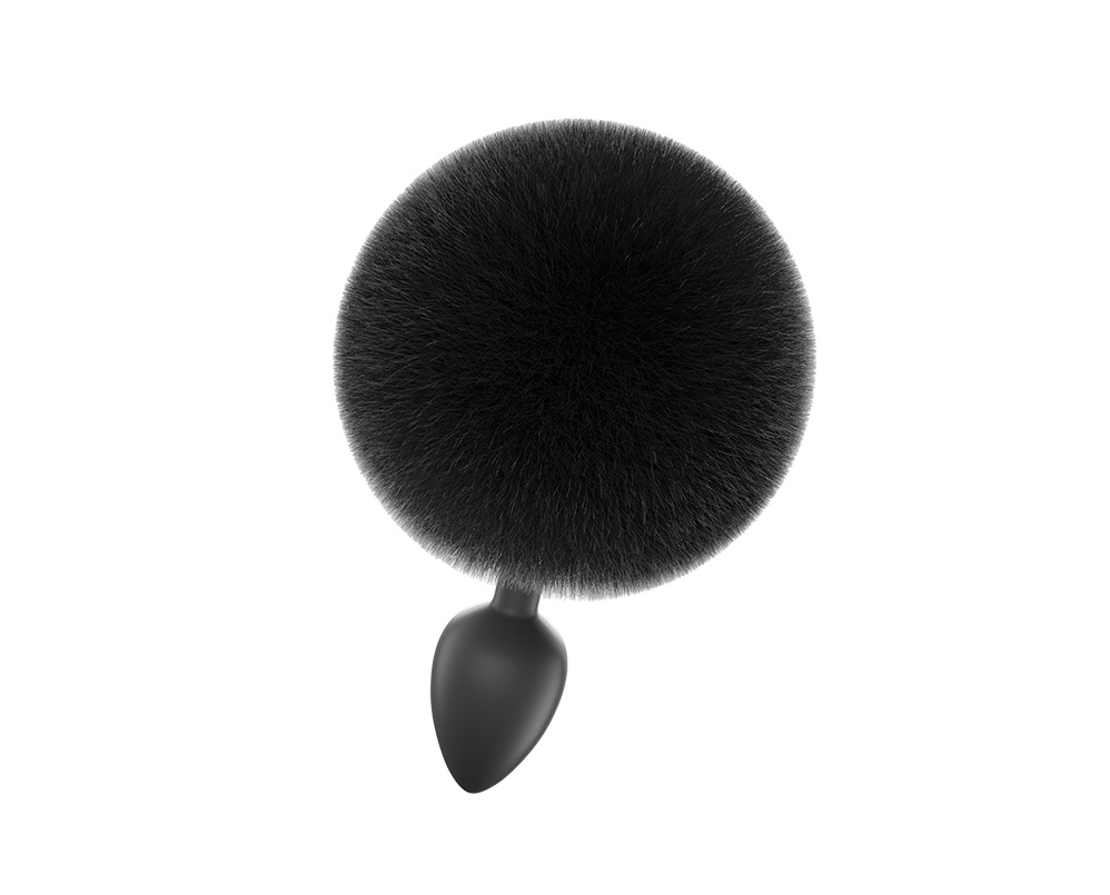 Chisa - Bunny Tail Butt Plug - Black photo-3 Chisa - Bunny Tail Butt Plug - Black photo-3