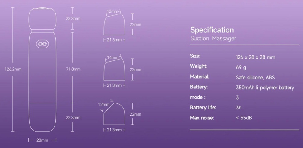 Zalo - Lia Suction Massager - Floral White photo-11 Zalo - Lia Suction Massager - Floral White photo-11