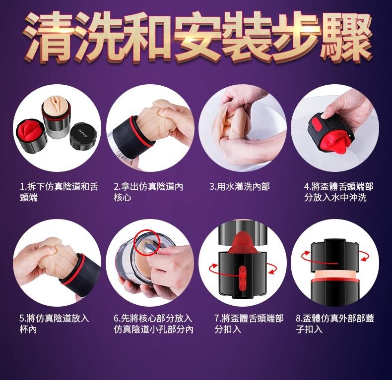 MyToys - FrenchKiss Masturbator w/Tongue - Black photo-20