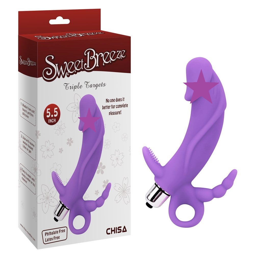 Chisa - Triple Targets Vibro Plug - Purple photo-2