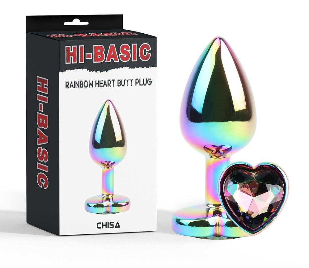 Chisa - Heart Butt Plug - Rainbow photo-5