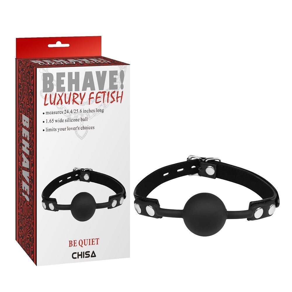 Chisa - Be Quiet Ball Gag - Black photo-2