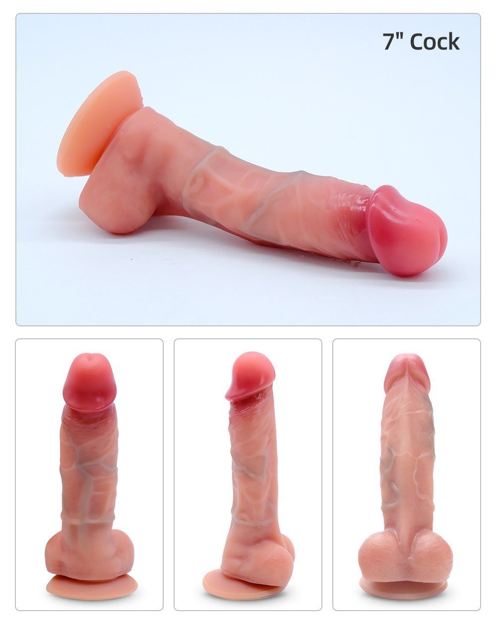 Drywell - Realistic Cock 18cm - Flesh photo-18