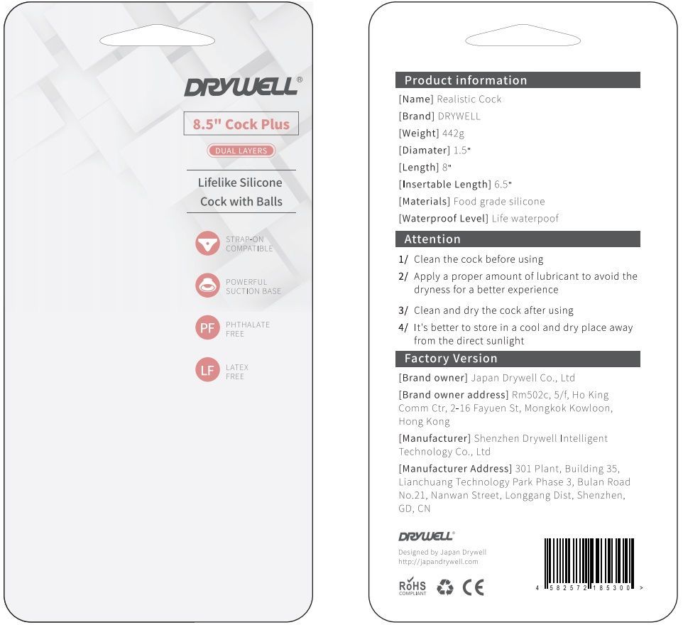 Drywell - Realistic Cock Plus 20cm - Flesh photo-20