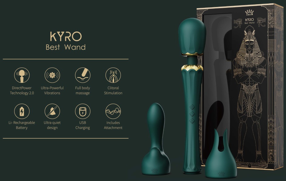 Zalo - Kyro Wand Massager - Obsidian Black photo-15 Zalo - Kyro Wand Massager - Obsidian Black photo-15