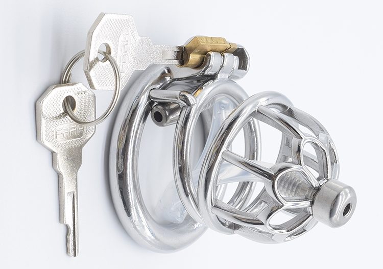 FAAK - Chastity Cage 01 w Catheter 45mm - Silver photo-3