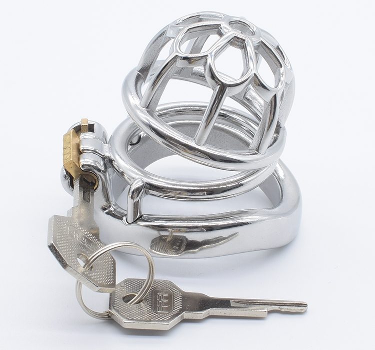 FAAK - Chastity Cage 01 w Catheter 45mm - Silver photo-5