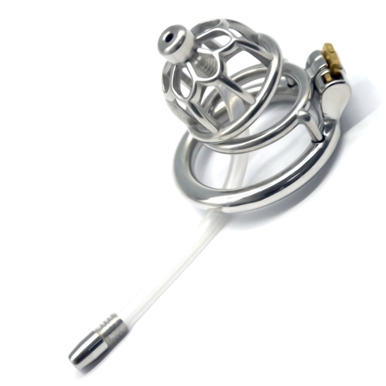 FAAK - Chastity Cage 01 w Catheter 45mm - Silver photo-6