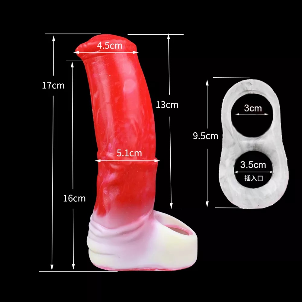 FAAK - Big Dog Cock Sleeve - Hellfire photo-4