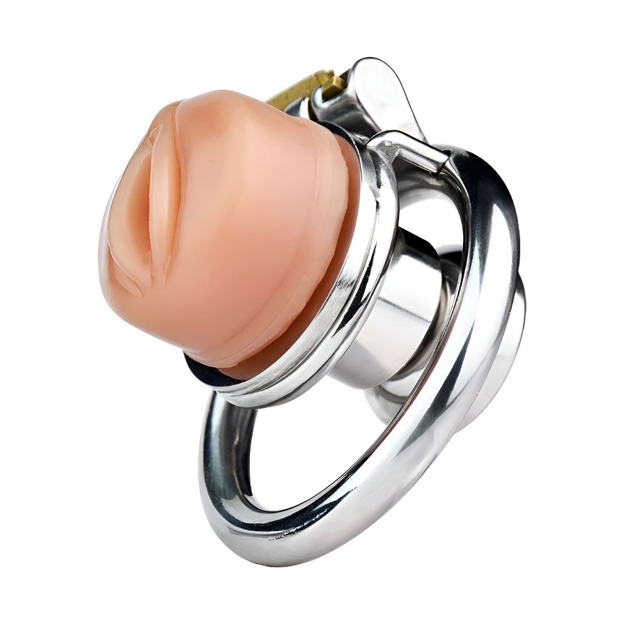 FAAK - Pussy Chastity Cage w Cock Plug photo-3