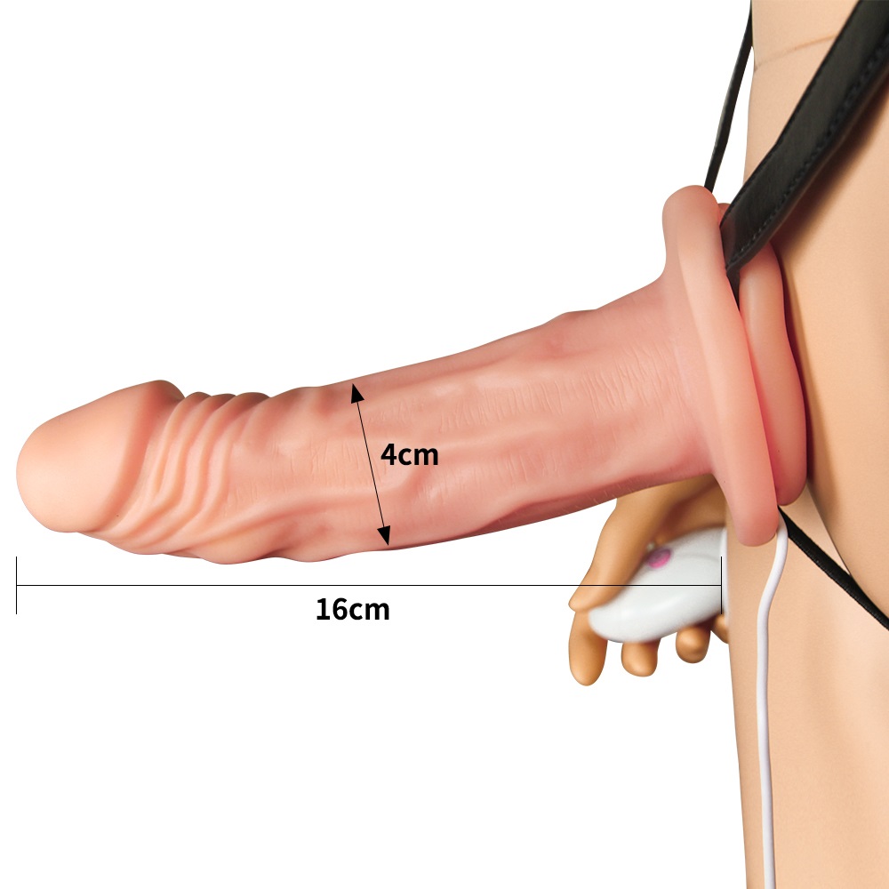 Lovetoy - Vibro Hollow Strap-On - Skin photo-8 Lovetoy - Vibro Hollow Strap-On - Skin photo-8
