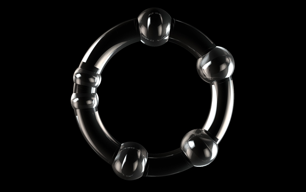 Lovetoy - Power Plus Triple Beaded Ring Set - Clear photo-4