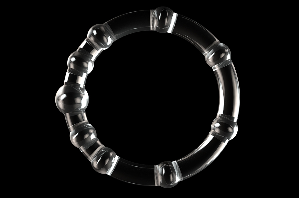 Lovetoy - Power Plus Triple Beaded Ring Set - Clear photo-5