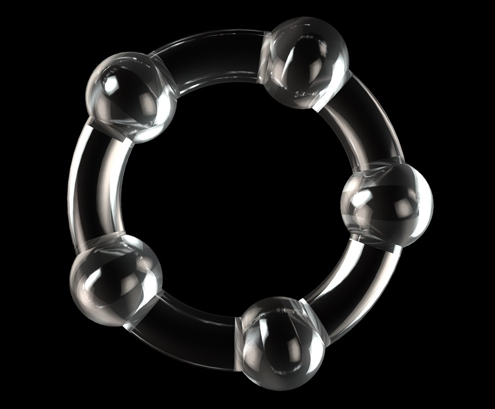 Lovetoy - Power Plus Triple Beaded Ring Set - Clear photo-6