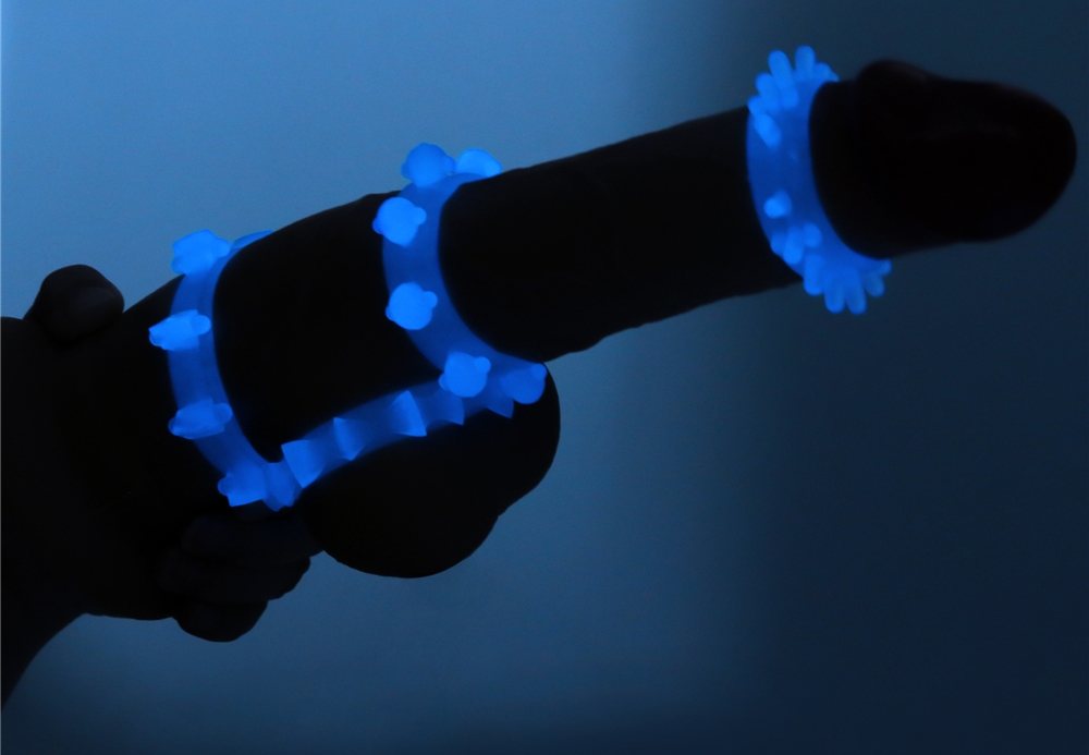 Lovetoy - Lumino Play Ring Set 4 pcs - Blue photo-14