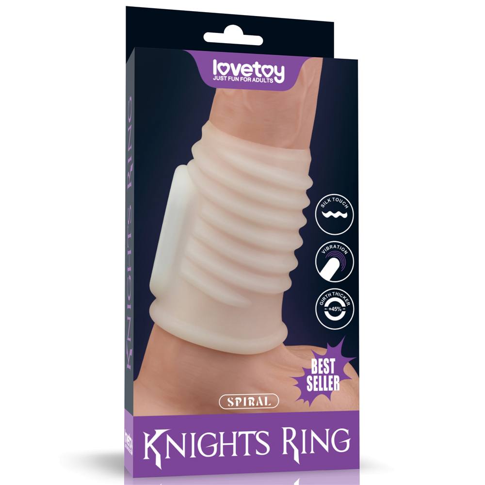 Lovetoy - Knights Spiral Vibro Ring - White photo-9