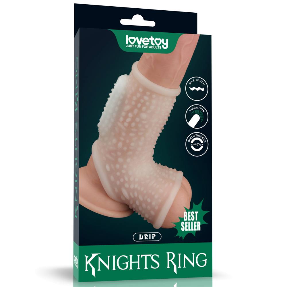 Lovetoy - Knights Drip Vibro Scrotum Ring - White photo-8