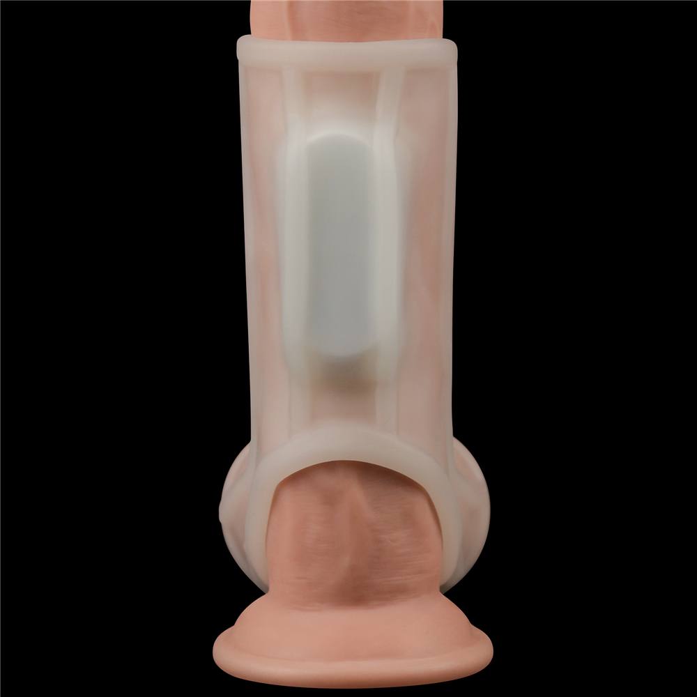 Lovetoy - Knights Ridge Vibro Scrotum Ring - White photo-3