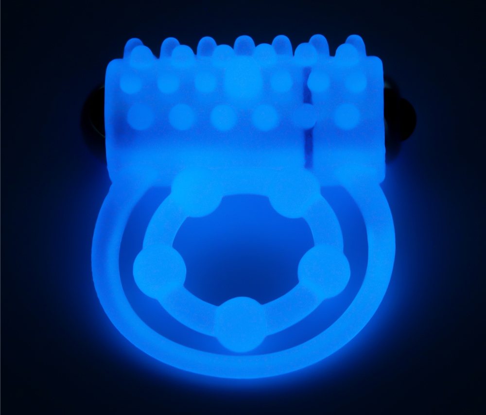 Lovetoy - Lumino Play Vibro Double Ring - Blue photo-2