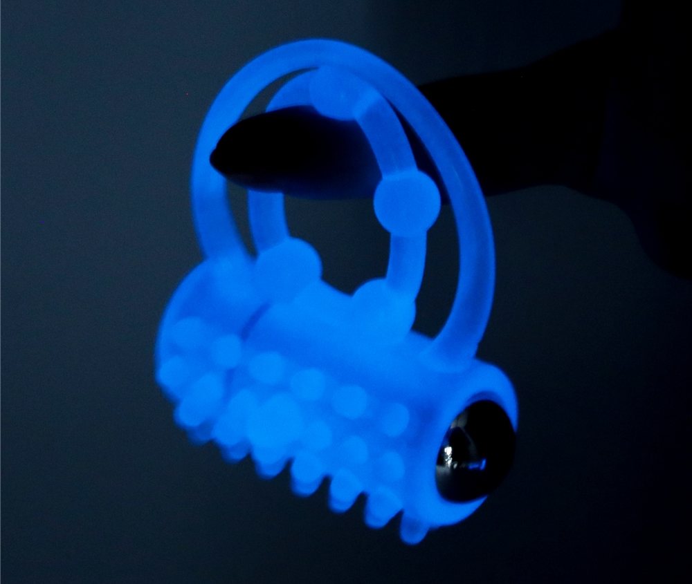 Lovetoy - Lumino Play Vibro Double Ring - Blue photo-5