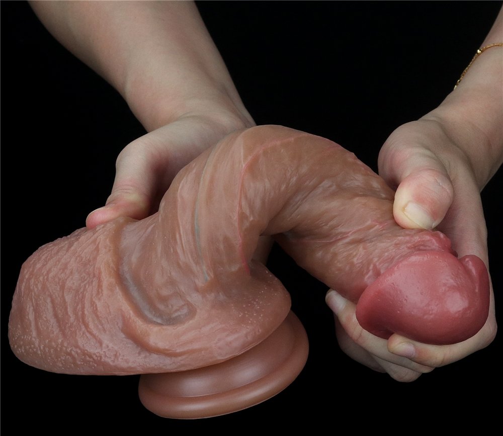 Lovetoy - 7.5'' Dual Layered Platinum Silicone Cock photo-3