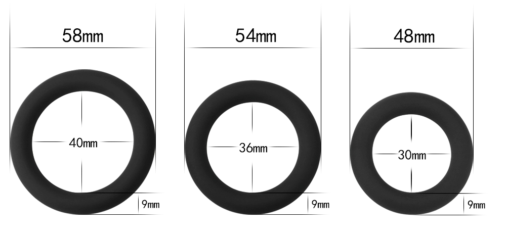 Lovetoy - Power Plus Snug Rings - Black photo-4