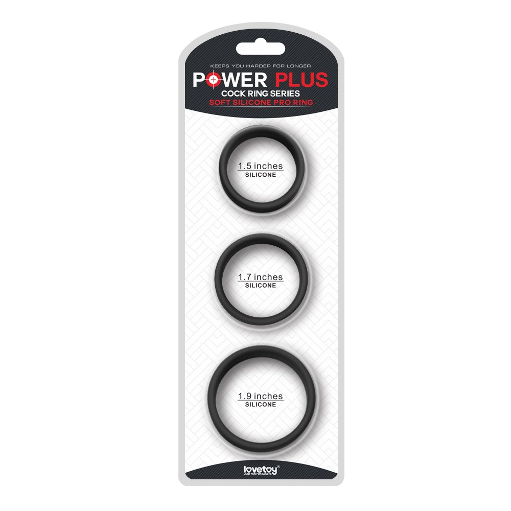 Lovetoy - Power Plus Pro Rings - Black photo-5