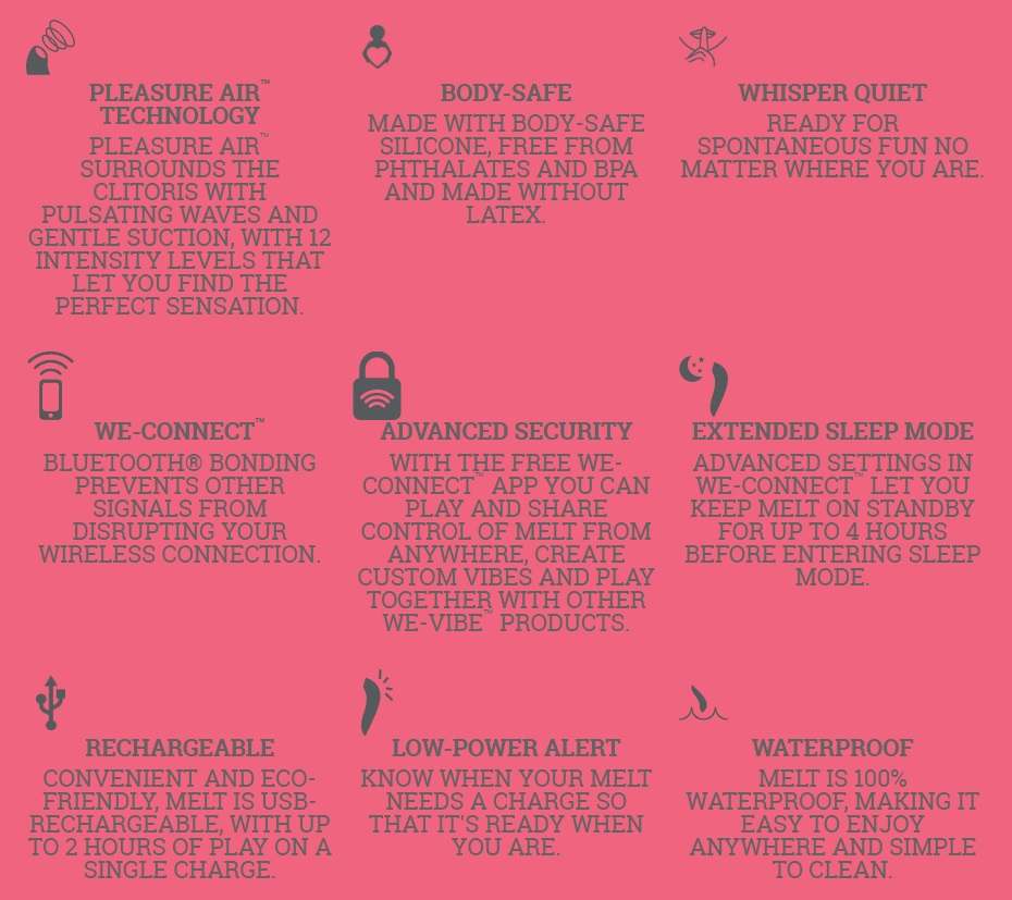 We-Vibe - Melt - Air Stimulator - Coral photo-8