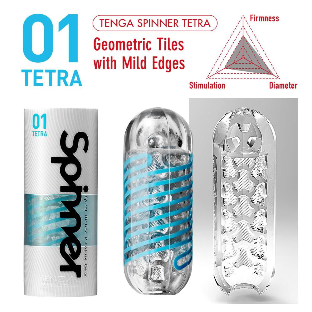 Tenga - Spinner 01 Tetra Masturbator - Blue photo-2