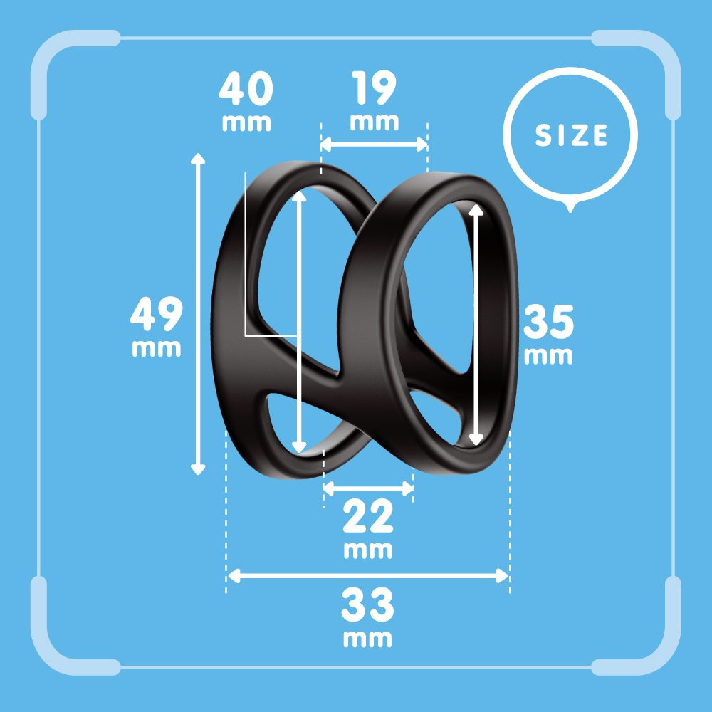 Pepee - Punnito Hard Double Ring - Black photo-6