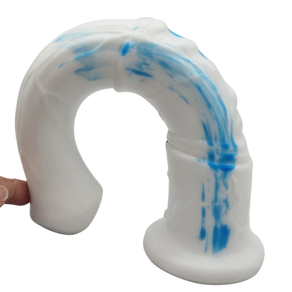 FAAK - Horse Long Dildo - White/Blue photo-7