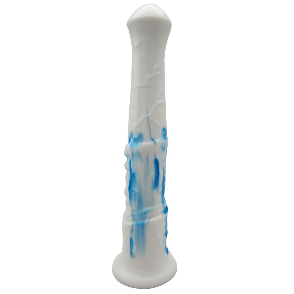 FAAK - Horse Long Dildo - White/Blue photo-12