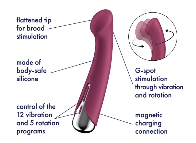 Satisfyer - Spinning G-Spot 1 Vibrator - Red photo-5