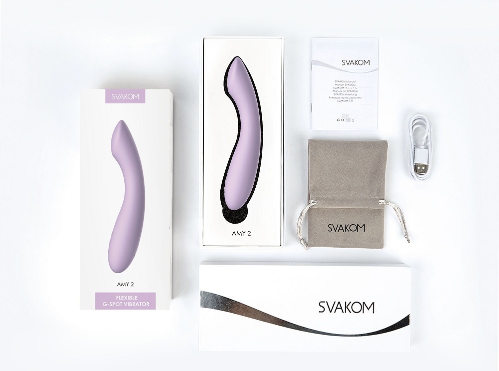 SVAKOM - Amy 2 Flexible G-spot Vibrator - Pastel Lilac photo-13