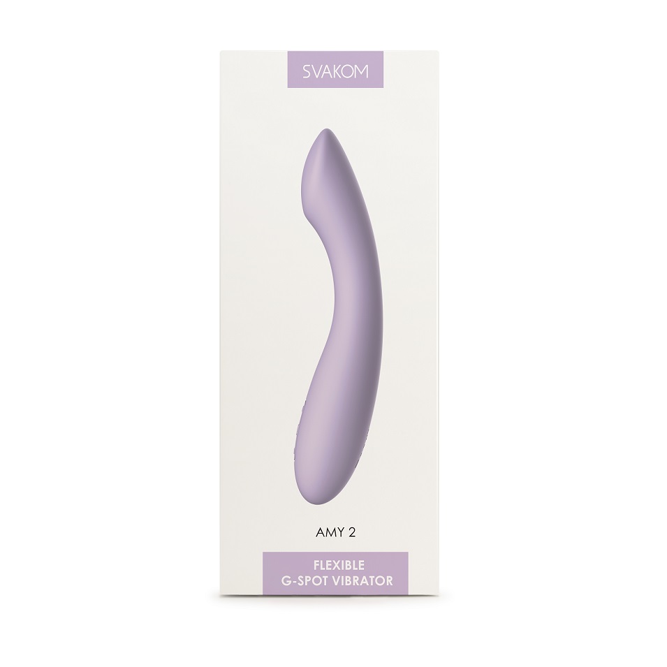 SVAKOM - Amy 2 Flexible G-spot Vibrator - Pastel Lilac photo-14