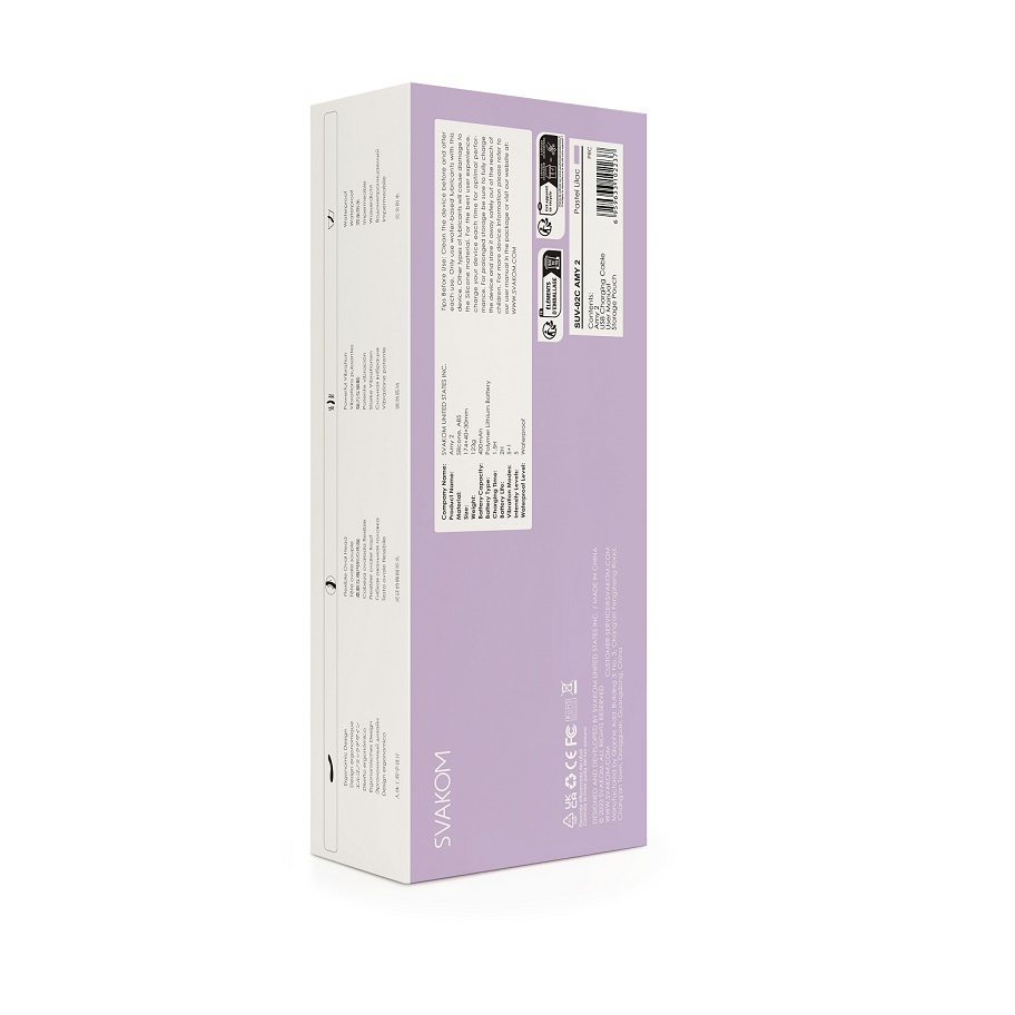 SVAKOM - Amy 2 Flexible G-spot Vibrator - Pastel Lilac photo-15