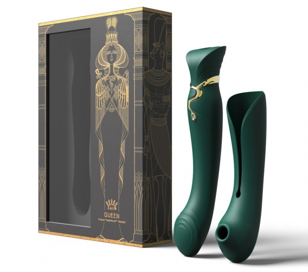 Zalo - Queen APP Heating Vibro Set - Jewel Green photo-18