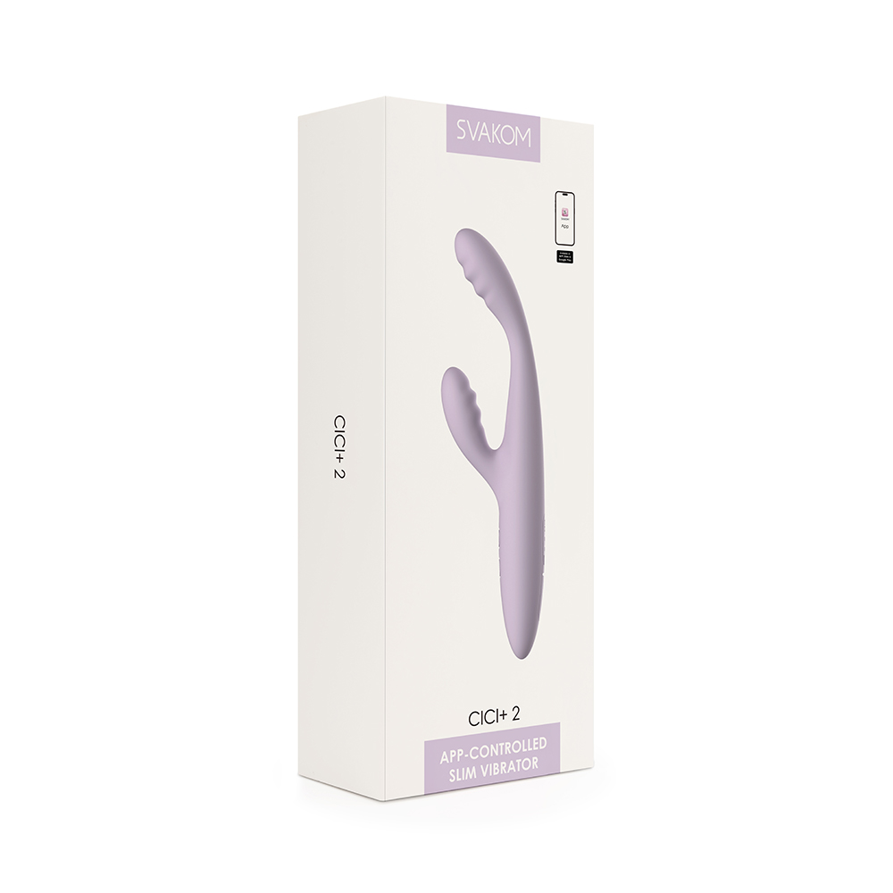 SVAKOM - Cici+ 2 APP Rabbit Vibrator - Pastel Lilac photo-14