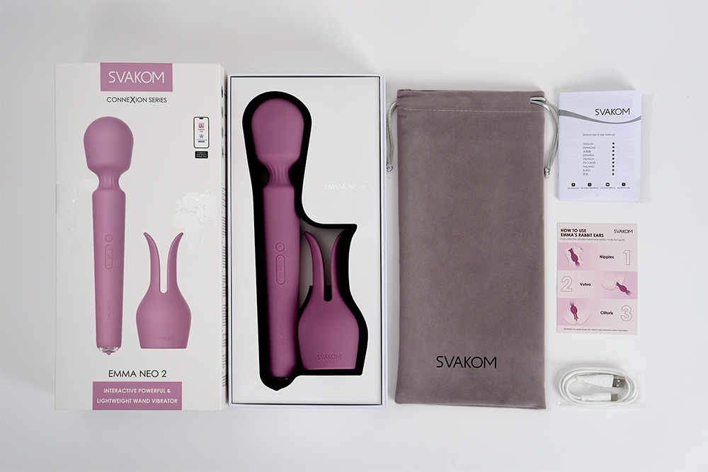 SVAKOM - Emma Neo 2 Interactive Wand Vibrator - Romantic Rose photo-9 SVAKOM - Emma Neo 2 Interactive Wand Vibrator - Romantic Rose photo-9