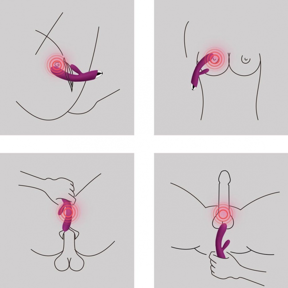 SVAKOM - Angel Heating Rabbit Vibrator - Plum Red photo-12 SVAKOM - Angel Heating Rabbit Vibrator - Plum Red photo-12