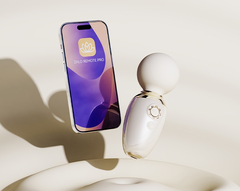 Zalo - Ava APP Mini Wand Massager - Ivory White photo-2